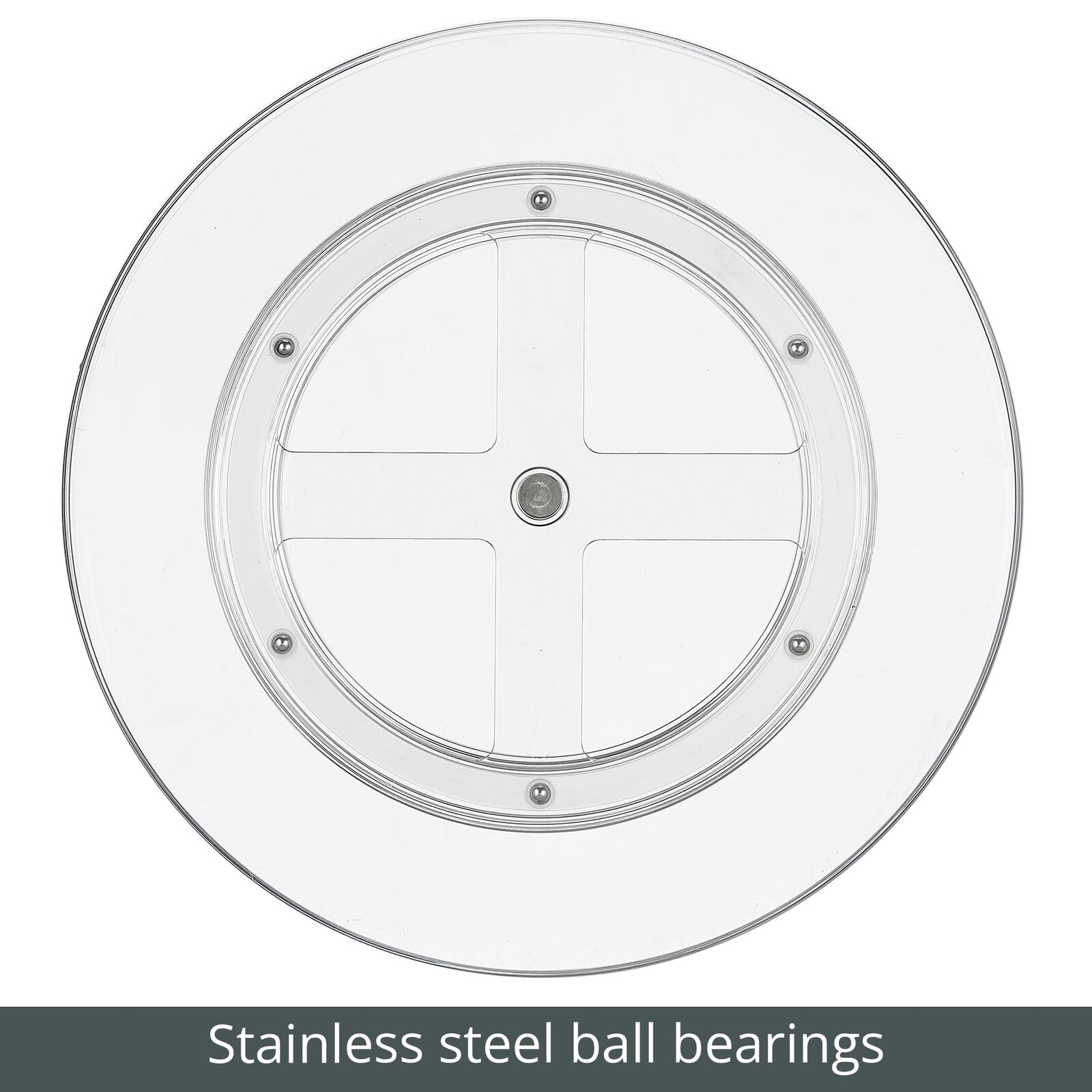 Mdesign Lazy Susan Turntable Plastic Spinner For Kitchen/Bathroom, Pantry, Fridge, Cupboards, Or Counter Organizing, Fully Rotat